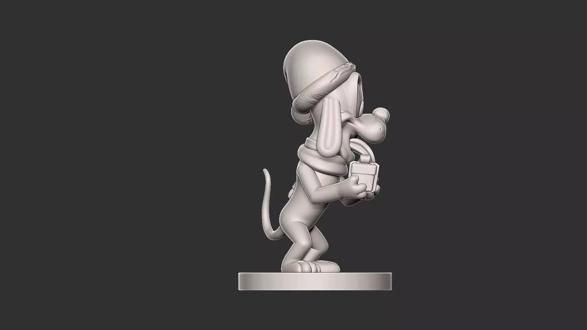 Mini Geek Pluto Christmas Chibi 3D print model_4