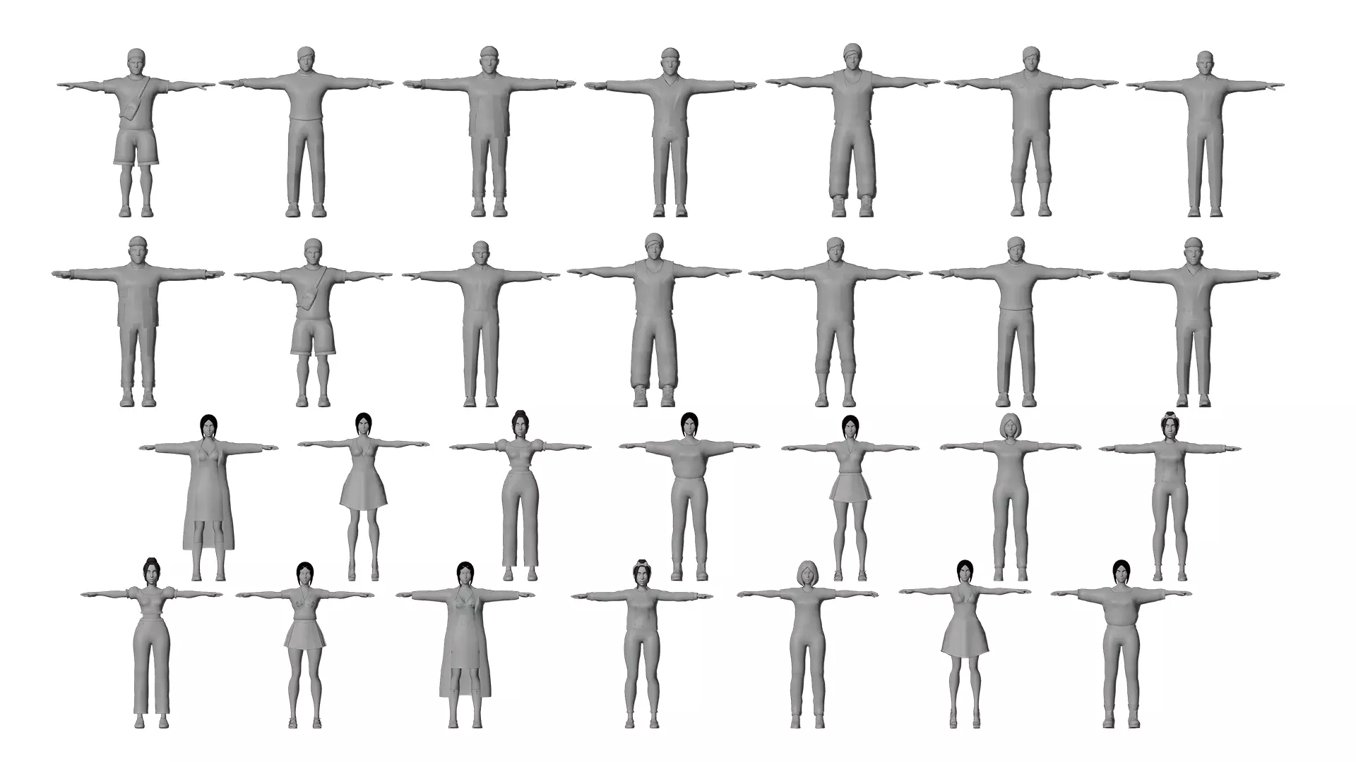  Modern People Character Pack  Stylized 3D Humans 3D model_2