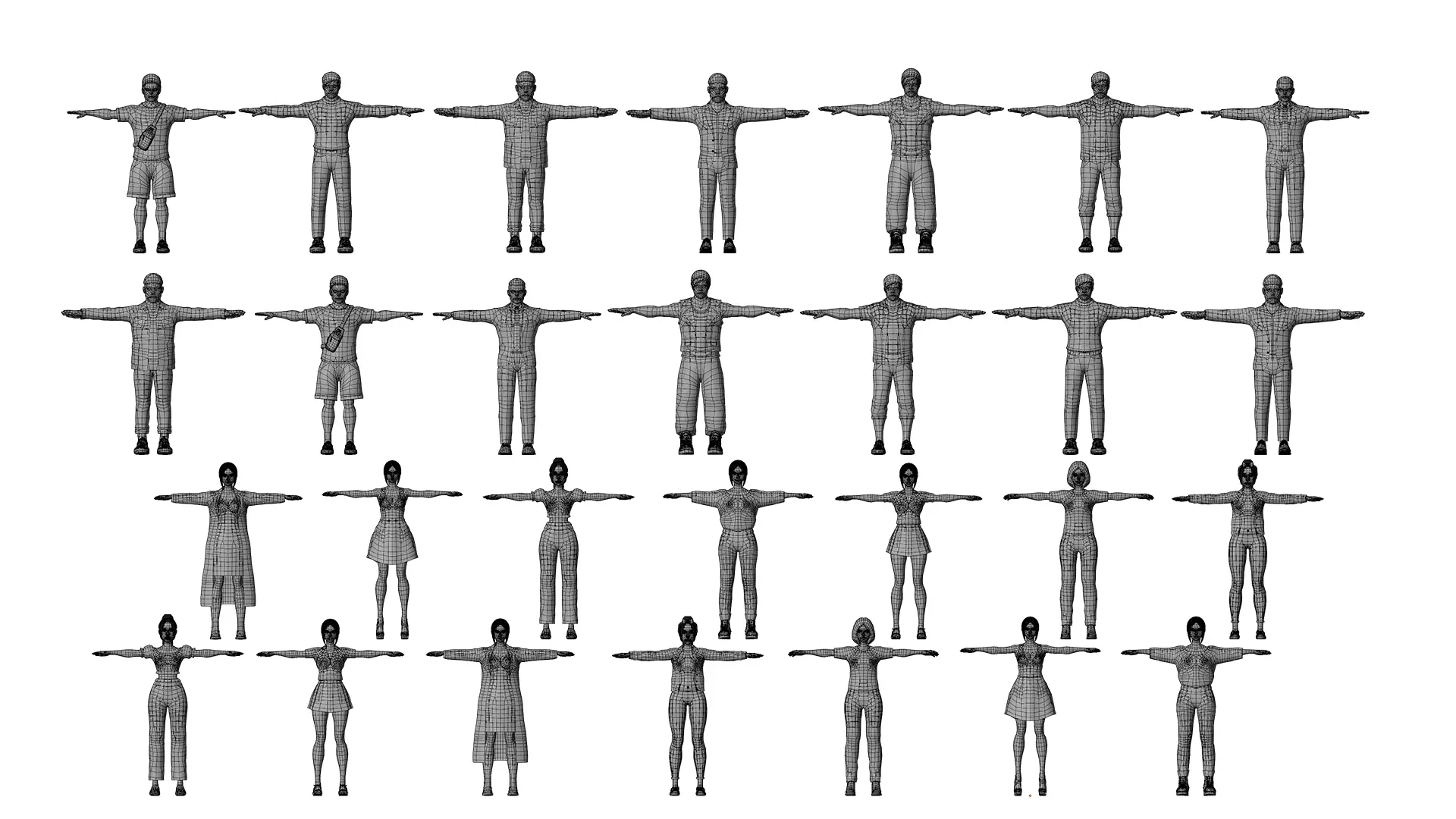  Modern People Character Pack  Stylized 3D Humans 3D model_5