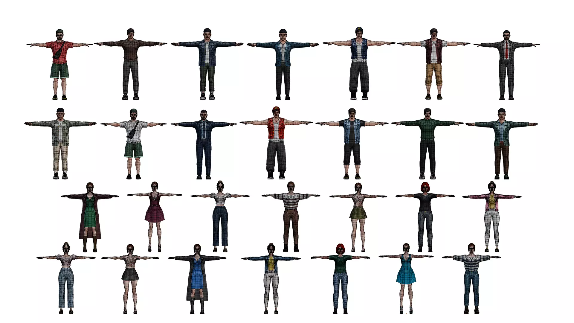  Modern People Character Pack  Stylized 3D Humans 3D model_4