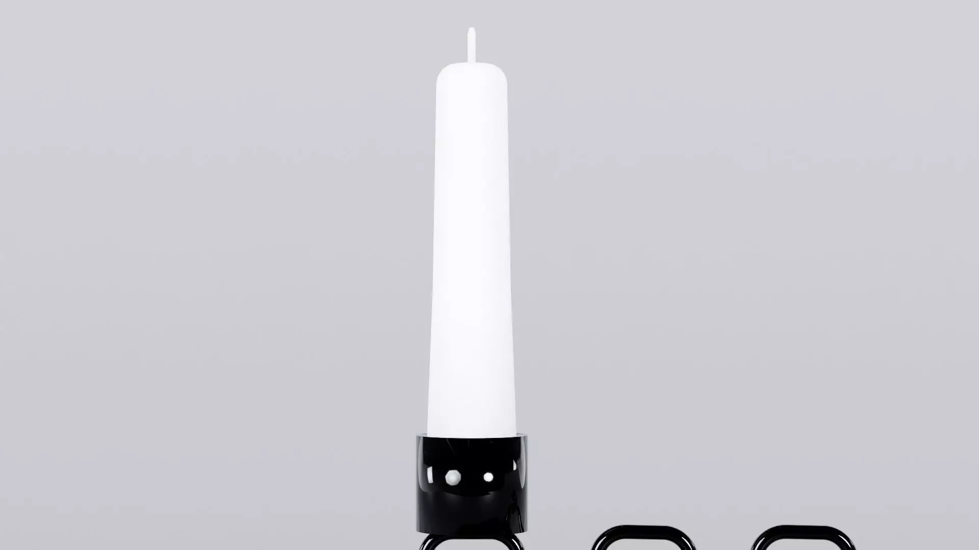  Alphabet F Chain Black Candleholder 3D Model True 4K PBR Render Low-poly 3D model_3