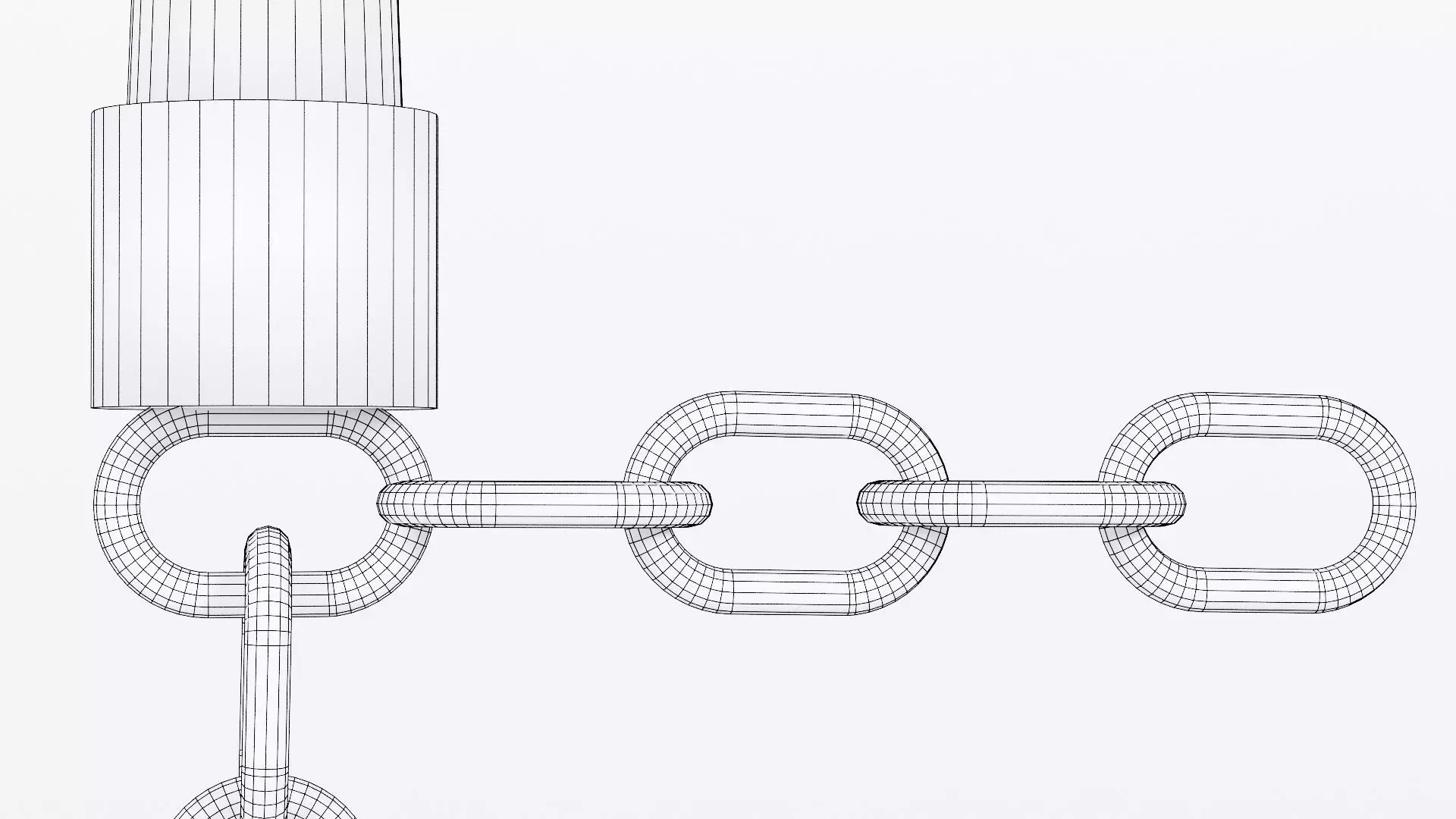  Alphabet F Chain Black Candleholder 3D Model True 4K PBR Render Low-poly 3D model_9