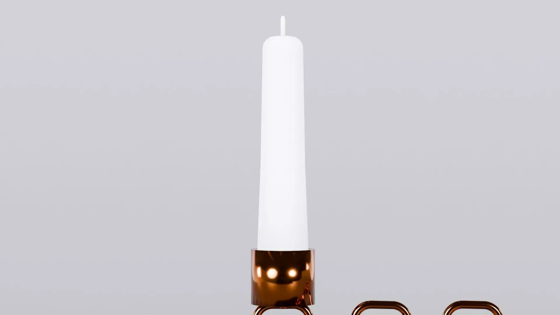 Alphabet F Chain Bronze Candleholder 3D Model True 4K PBR Render Low-poly 3D model_3