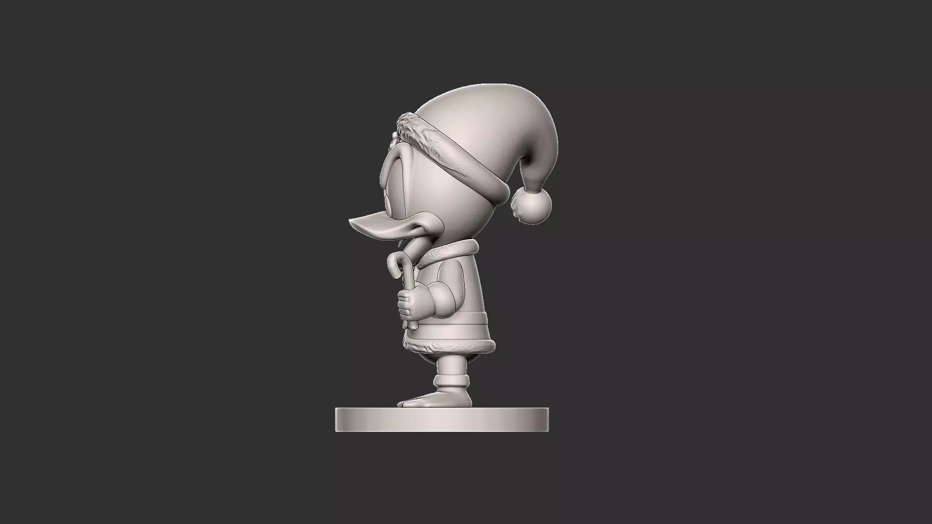 Mini Geek Donald Duck Christmas Chibi 3D print model_2