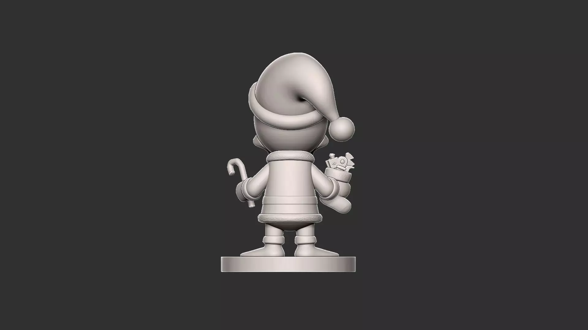 Mini Geek Donald Duck Christmas Chibi 3D print model_3