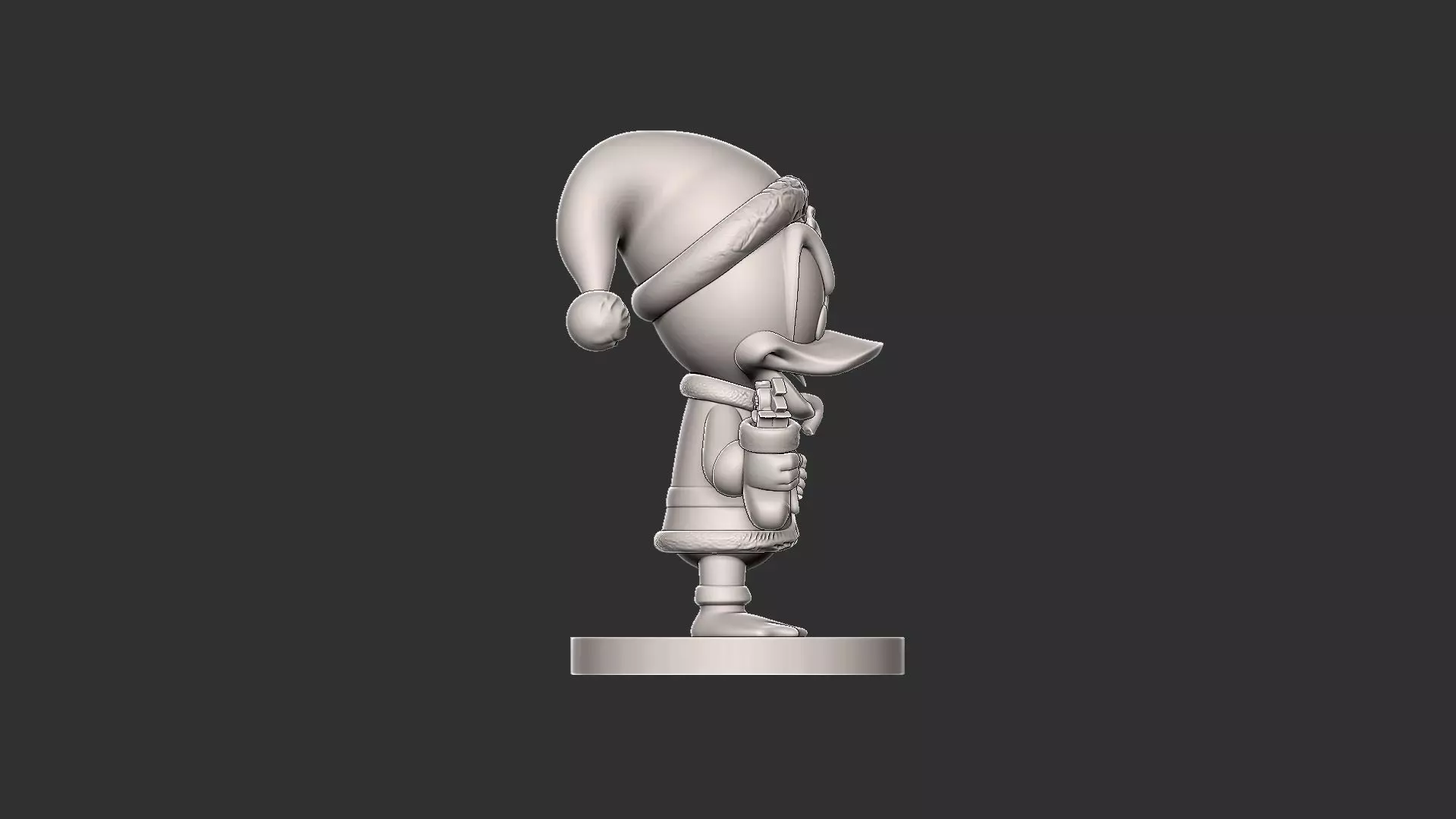 Mini Geek Donald Duck Christmas Chibi 3D print model_4