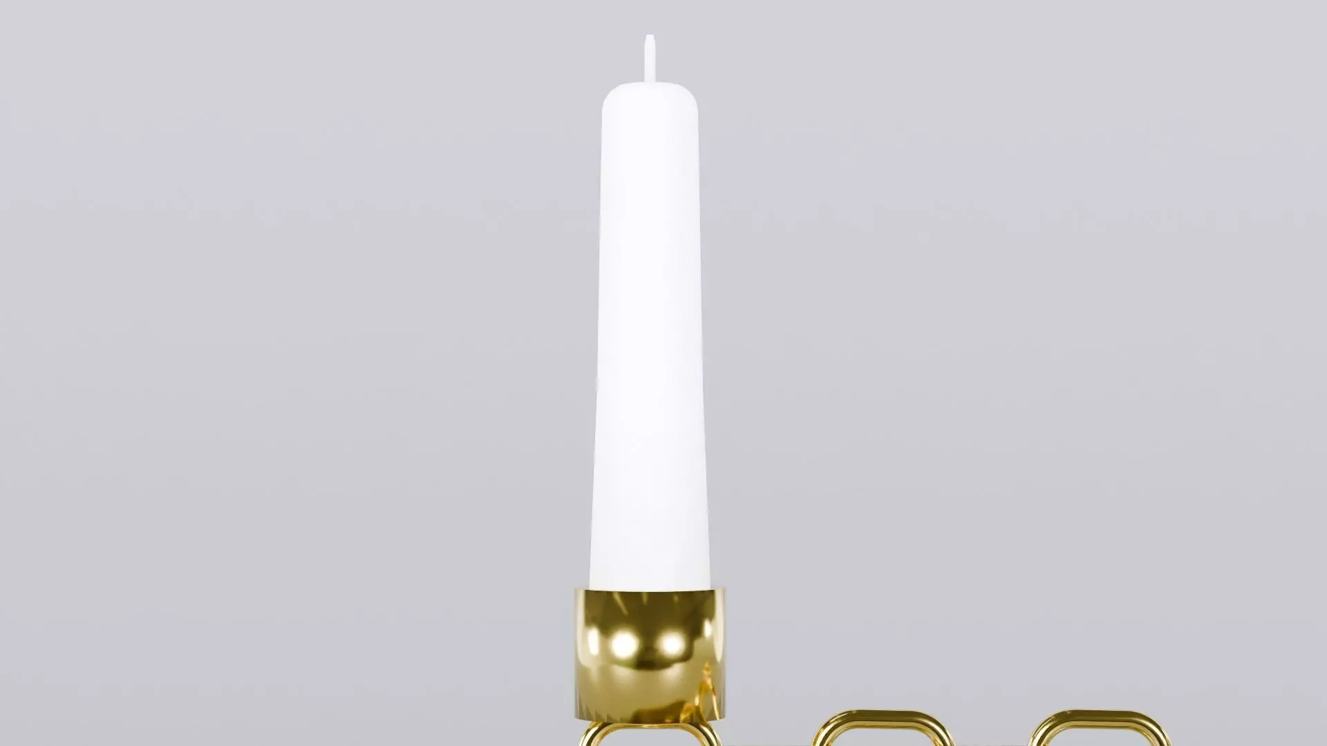 Alphabet F Chain Gold Candleholder 3D Model True 4K PBR Renders  Low-poly 3D model_3