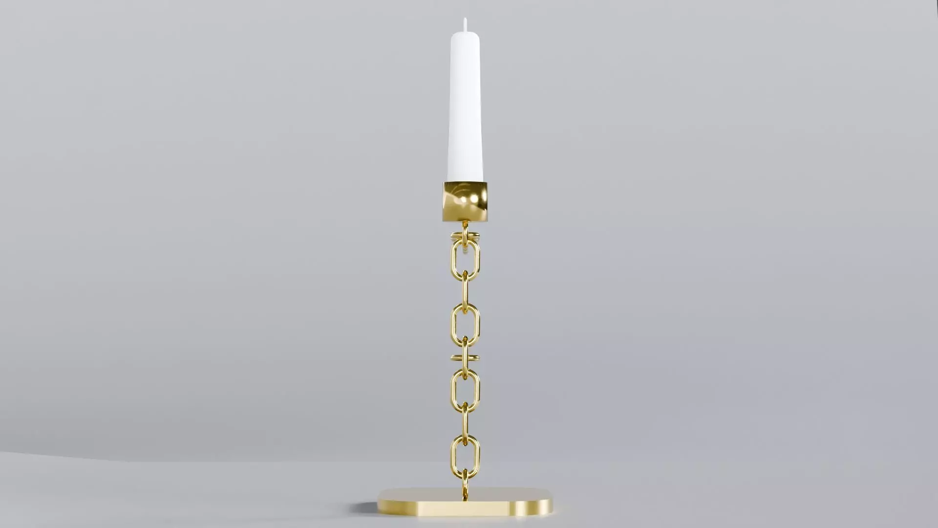 Alphabet F Chain Gold Candleholder 3D Model True 4K PBR Renders  Low-poly 3D model_2