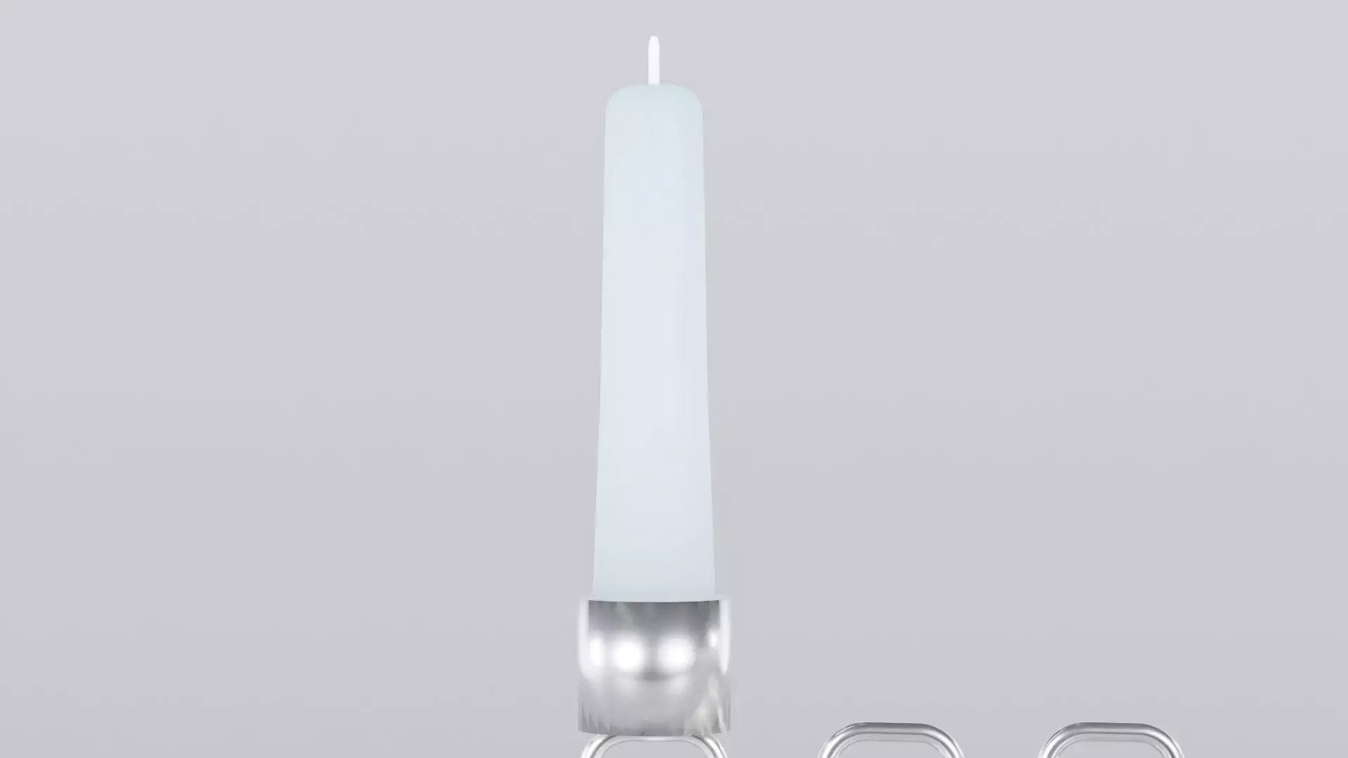 Alphabet F Chain Silver Candleholder 3D Model True 4K PBR Render Low-poly 3D model_3