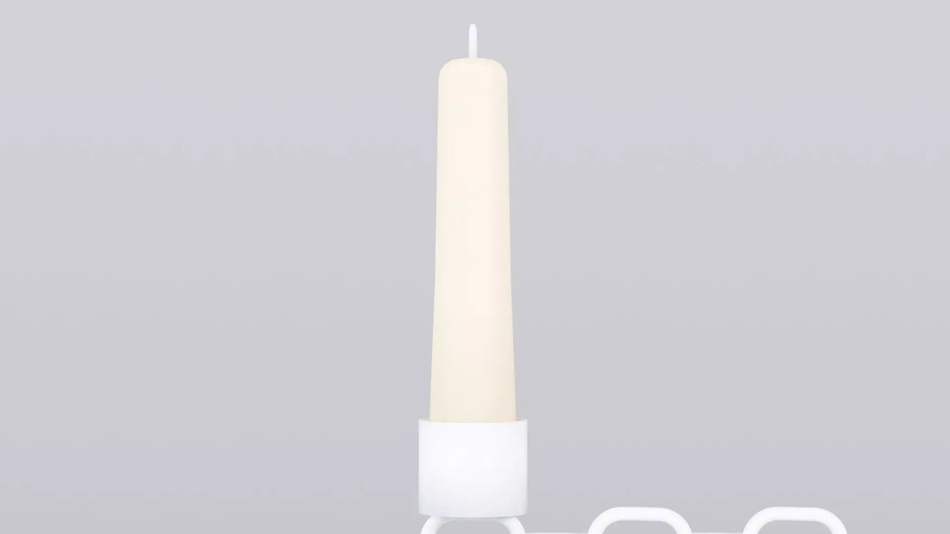  Alphabet F White Chain Candleholder 3D Model True 4K PBR Render Low-poly 3D model_3