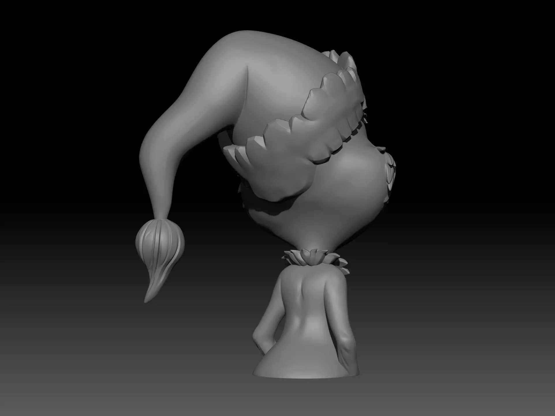 Cartoon Grinch Christmas Bust 3D print model_2