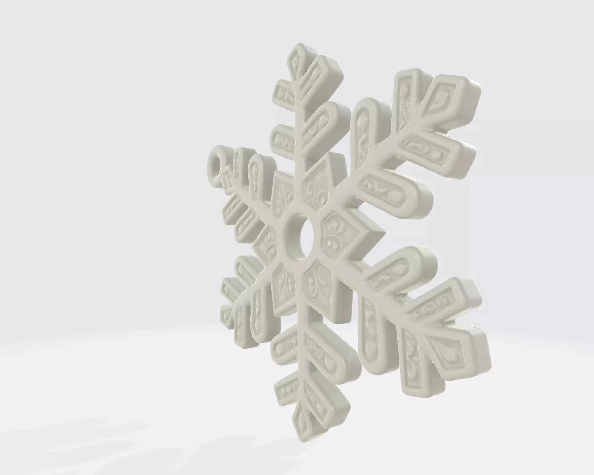 Elegant Snowflake Ornament Christmas Decoration Winter  3D print model_3