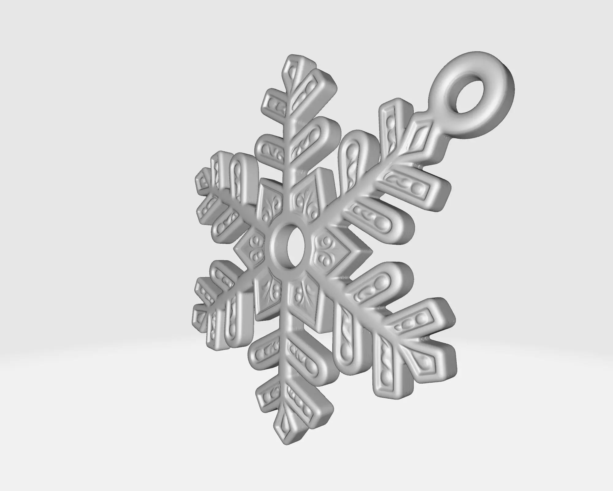 Elegant Snowflake Ornament Christmas Decoration Winter  3D print model_7
