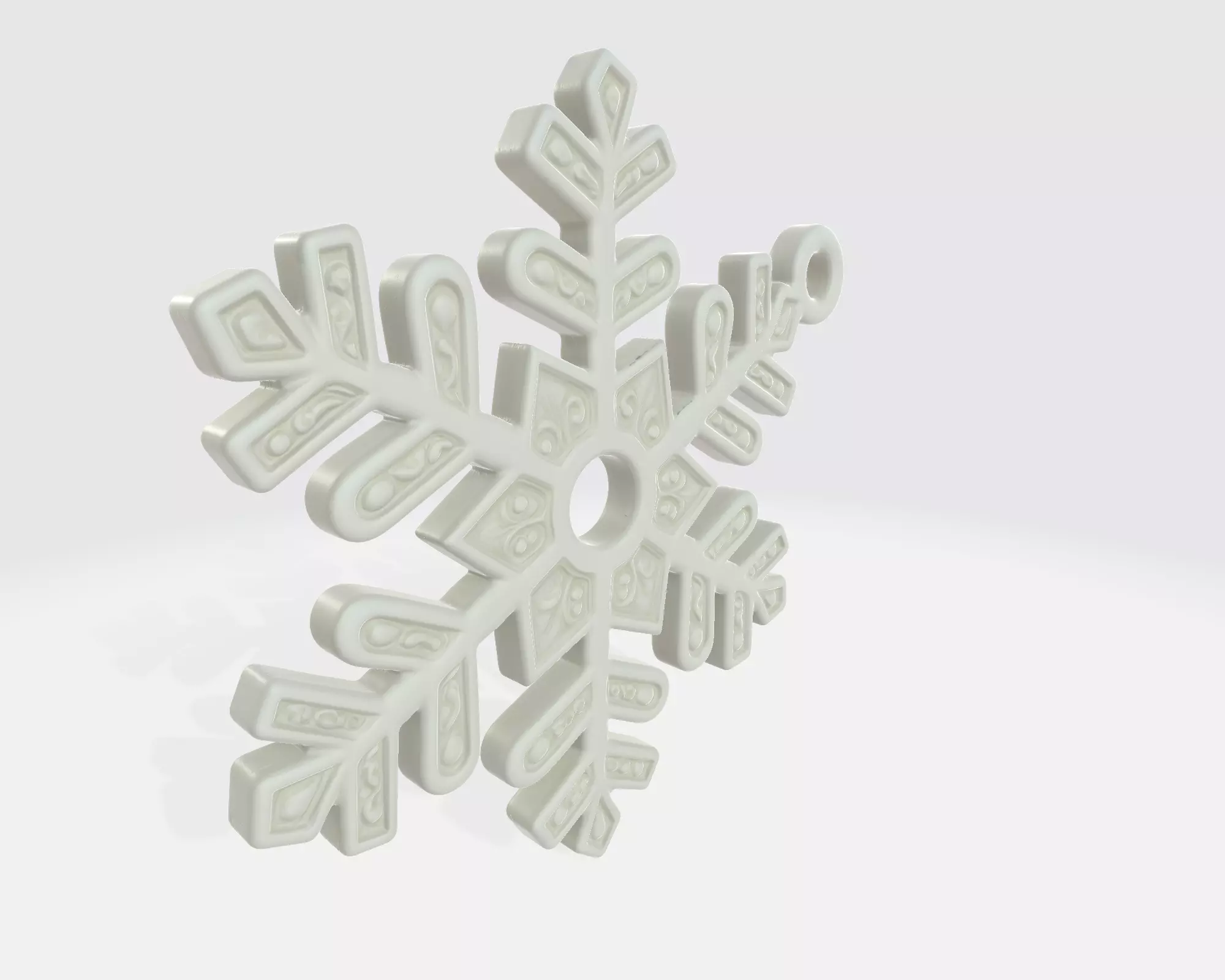 Elegant Snowflake Ornament Christmas Decoration Winter  3D print model_4