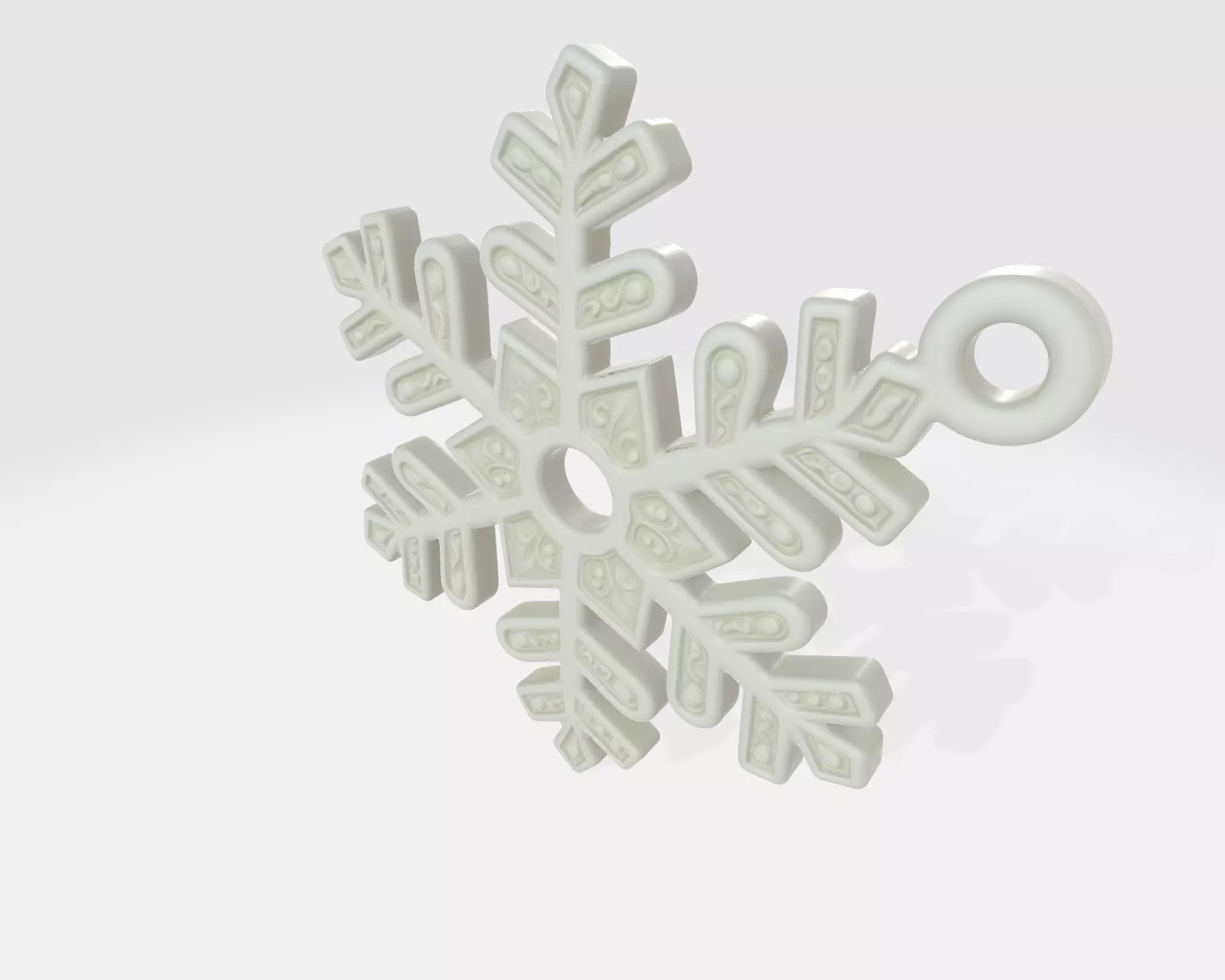Elegant Snowflake Ornament Christmas Decoration Winter  3D print model_5