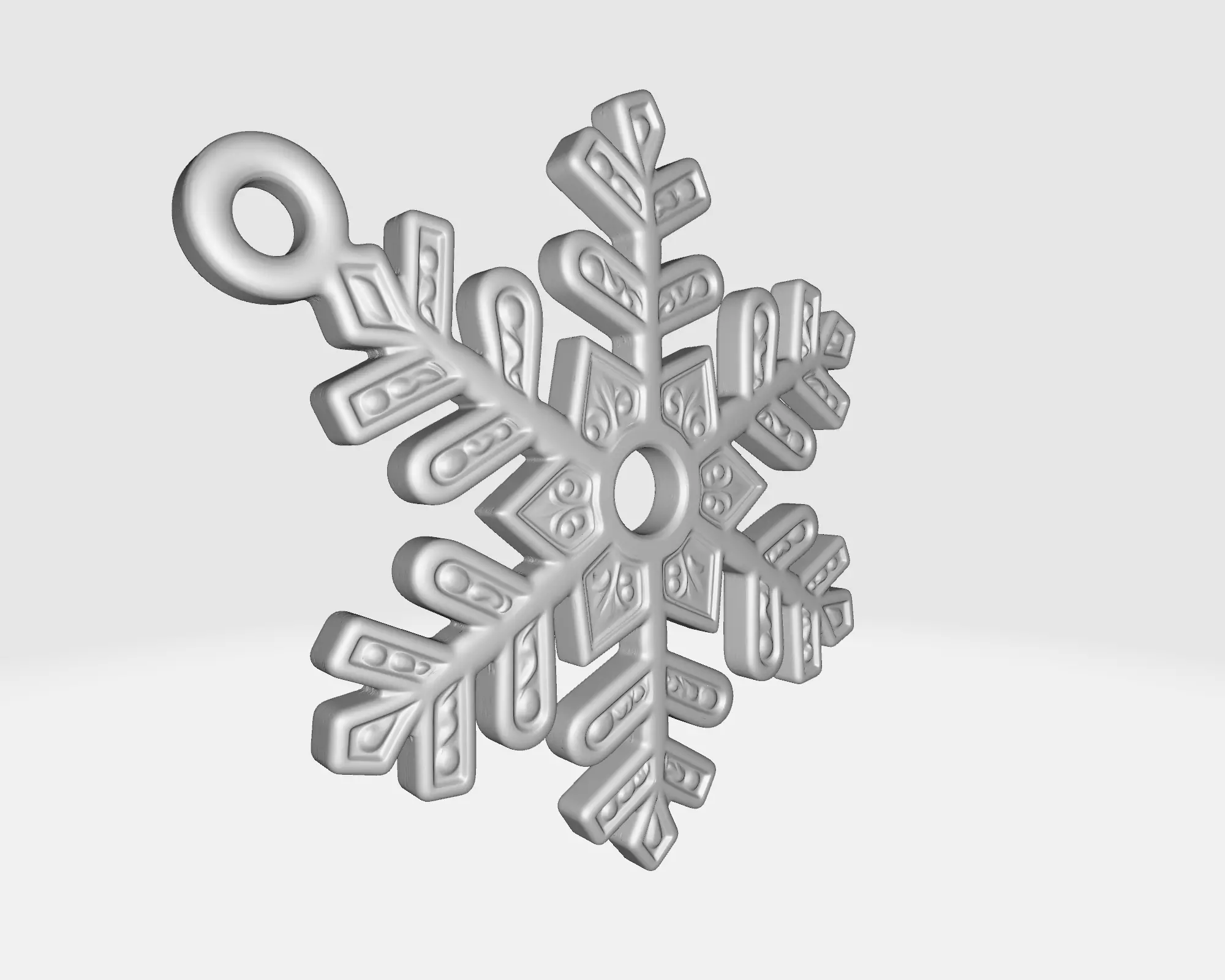 Elegant Snowflake Ornament Christmas Decoration Winter  3D print model_8