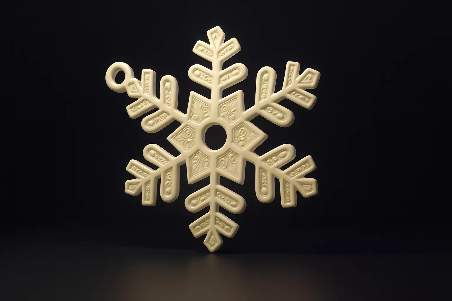 Elegant Snowflake Ornament Christmas Decoration Winter  3D print model_0
