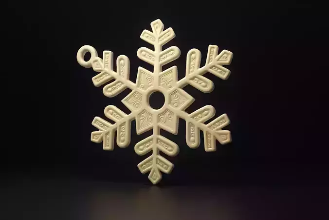 Elegant Snowflake Ornament Christmas Decoration Winter  3D print model