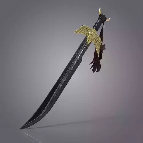Ancient Western Sword 3D Model - Fantasy Weapon 3D model