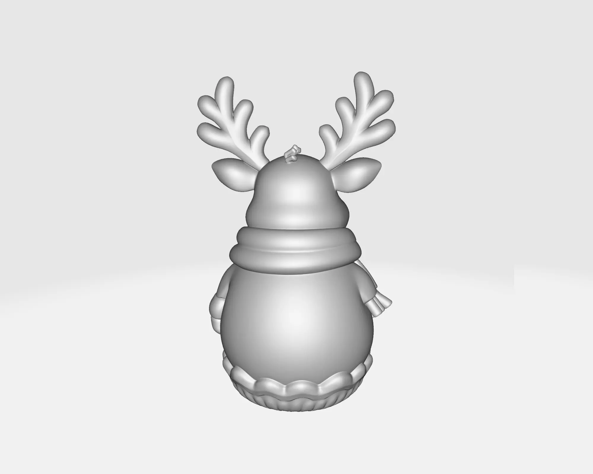 Cute Christmas Reindeer Figurine Holiday Reindeer Winter 3D print model_8
