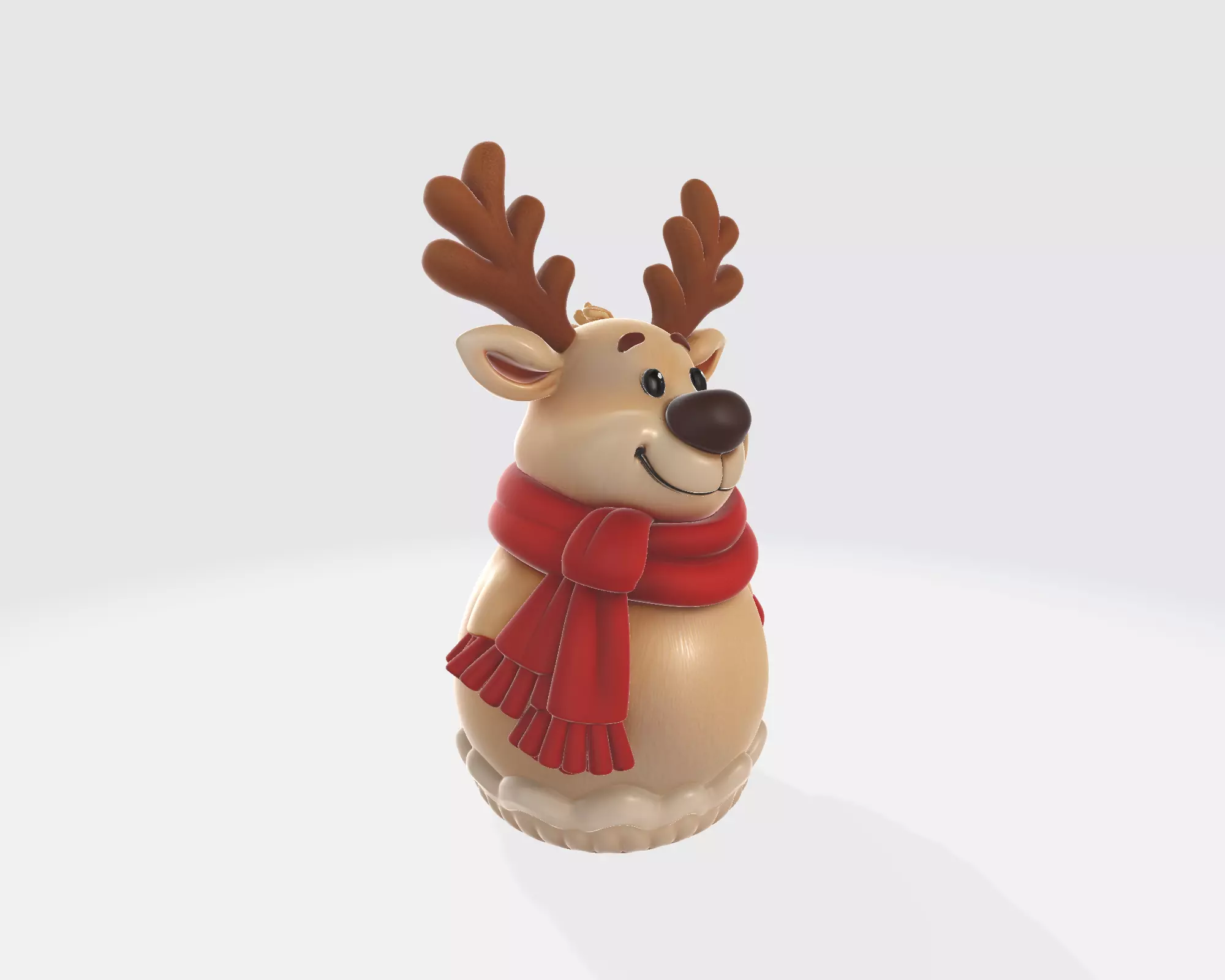 Cute Christmas Reindeer Figurine Holiday Reindeer Winter 3D print model_7