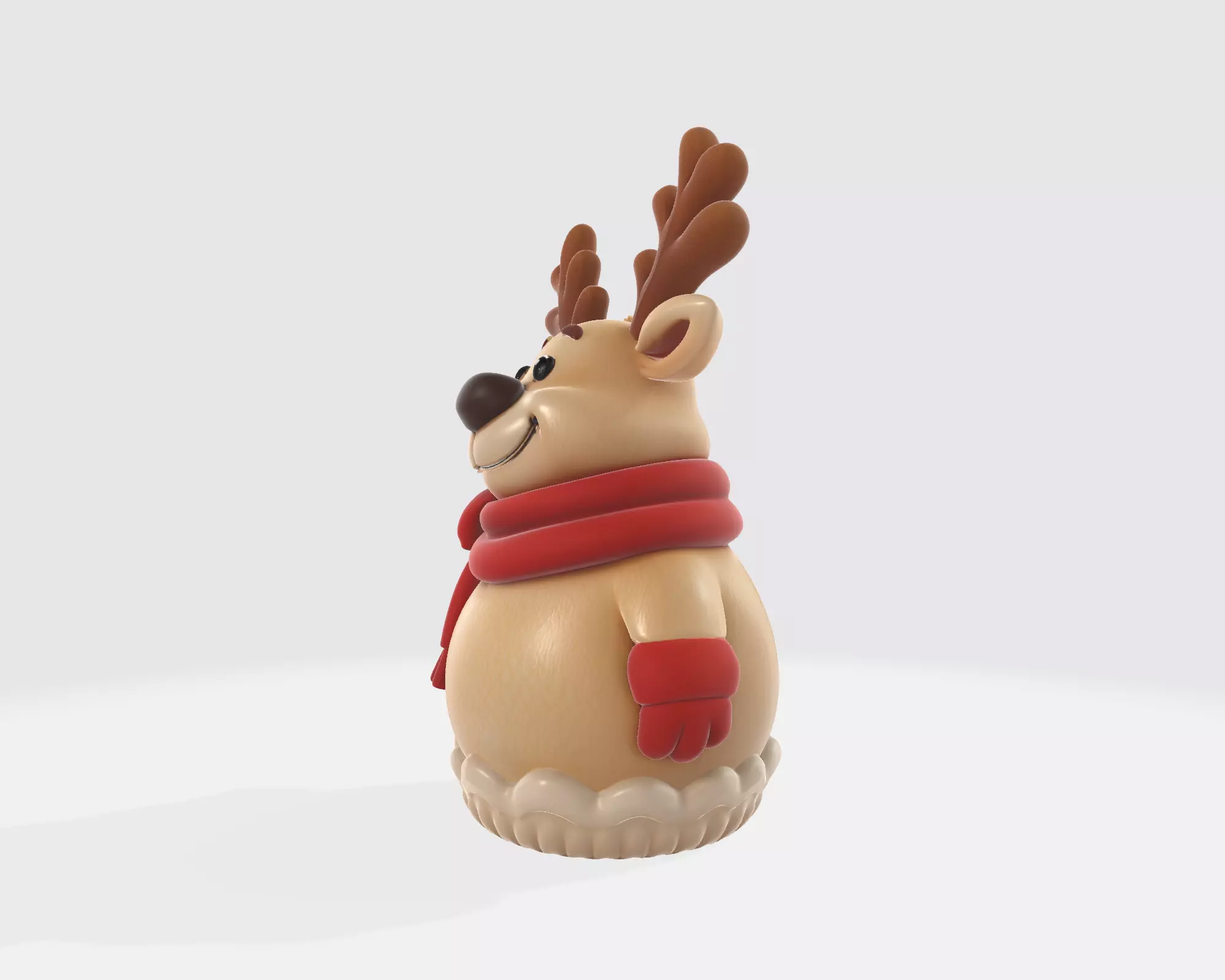 Cute Christmas Reindeer Figurine Holiday Reindeer Winter 3D print model_5