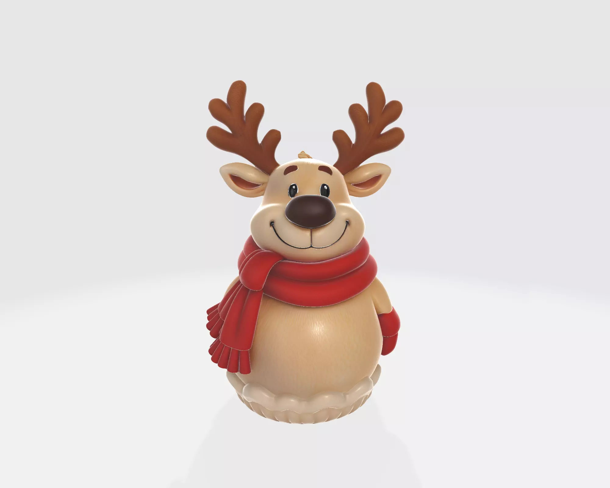 Cute Christmas Reindeer Figurine Holiday Reindeer Winter 3D print model_4
