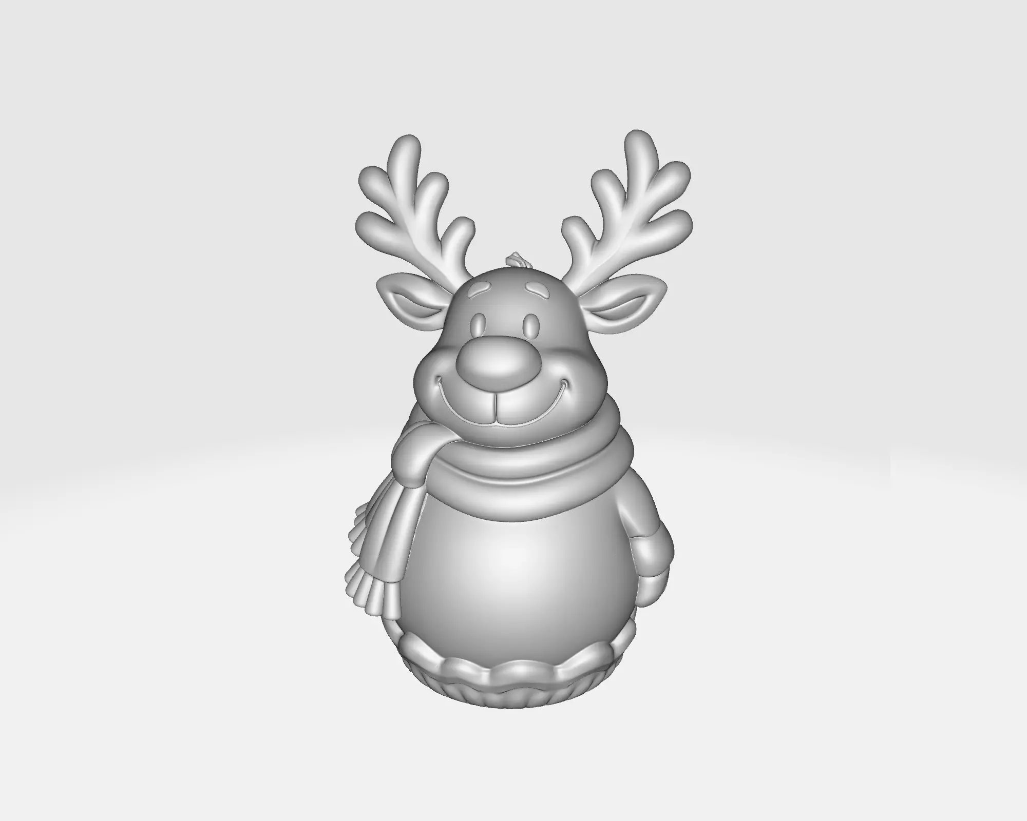 Cute Christmas Reindeer Figurine Holiday Reindeer Winter 3D print model_2