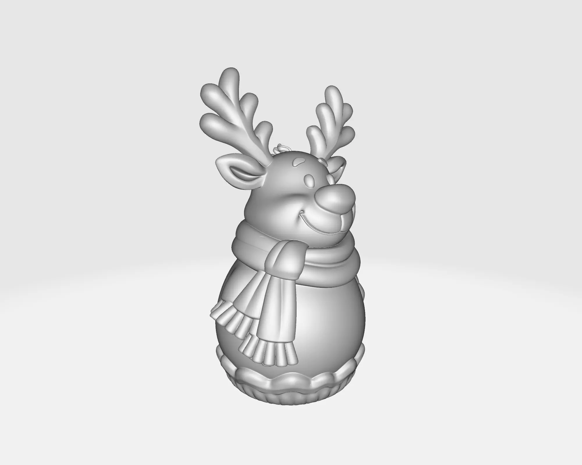 Cute Christmas Reindeer Figurine Holiday Reindeer Winter 3D print model_1