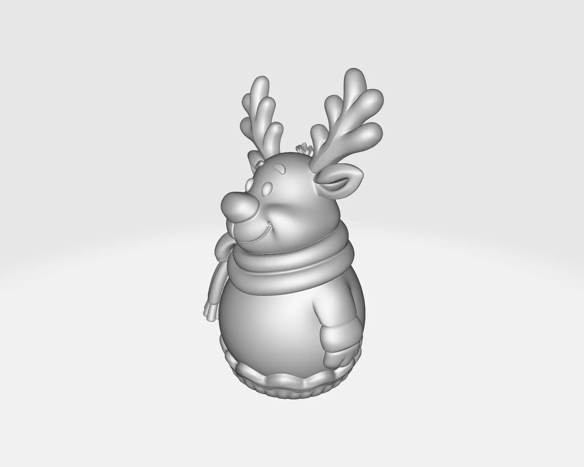 Cute Christmas Reindeer Figurine Holiday Reindeer Winter 3D print model_3