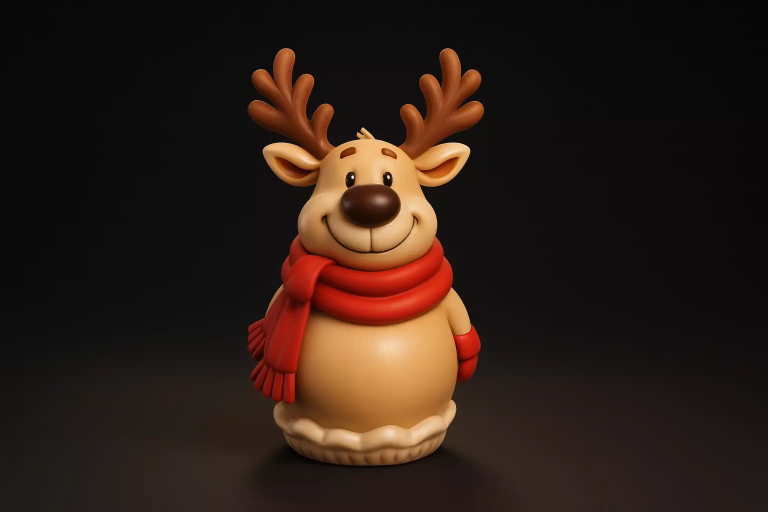Cute Christmas Reindeer Figurine Holiday Reindeer Winter 3D print model_0