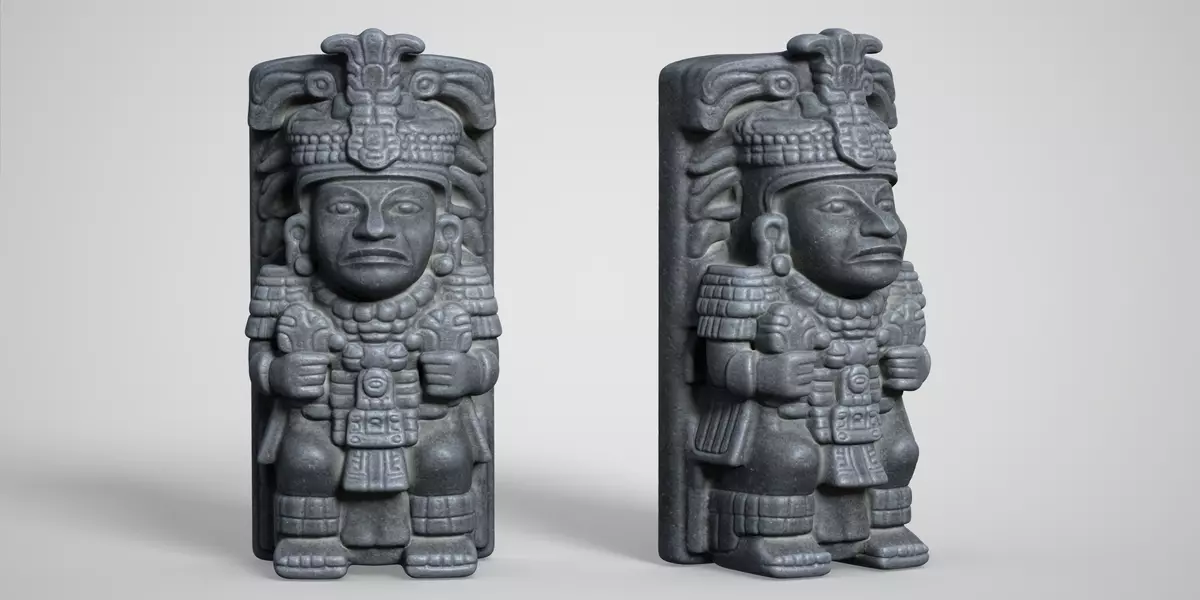 8 Mayan Statues 241210 Free low-poly 3D model_1