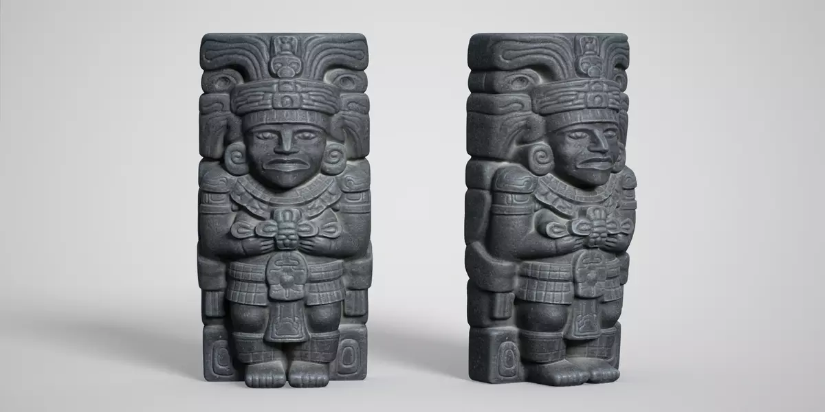 8 Mayan Statues 241210 Free low-poly 3D model_2