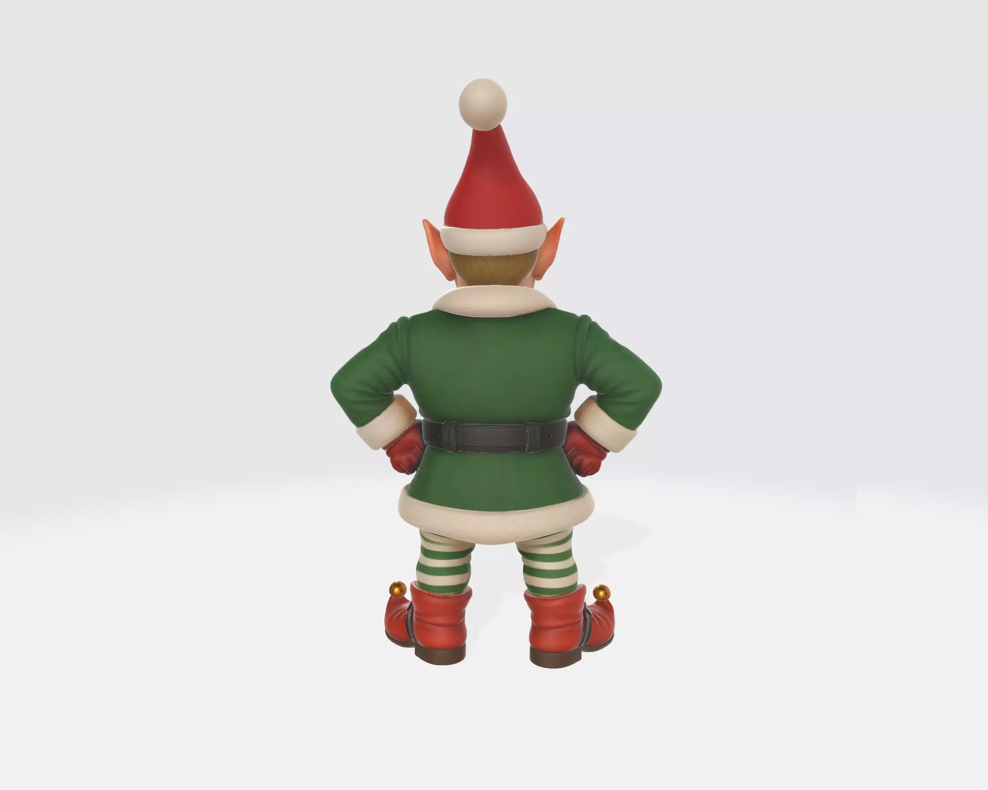 Christmas Elf Figurine Funny Holiday Elf Statue Christmas Decor 3D print model_6