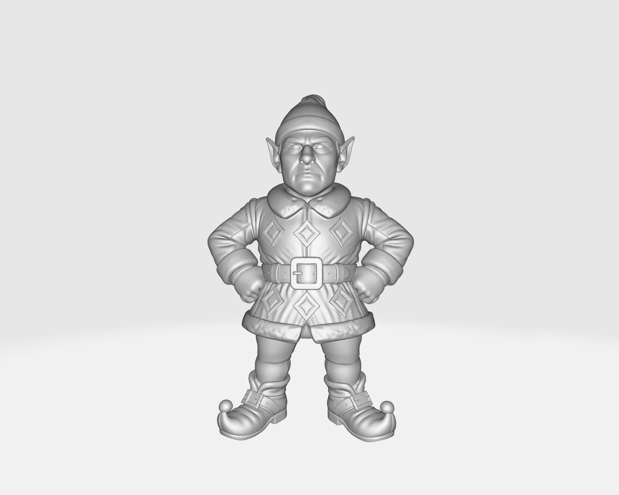 Christmas Elf Figurine Funny Holiday Elf Statue Christmas Decor 3D print model_1
