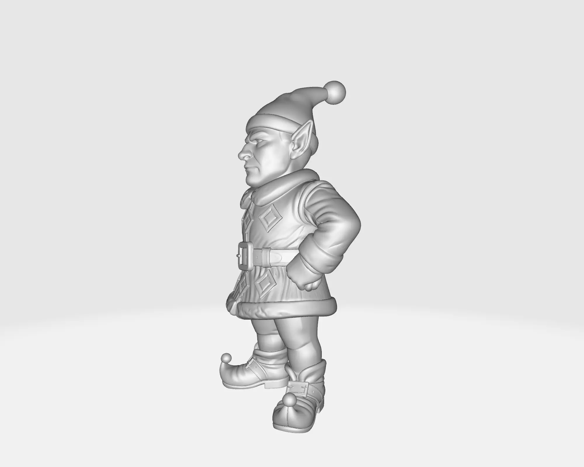 Christmas Elf Figurine Funny Holiday Elf Statue Christmas Decor 3D print model_4