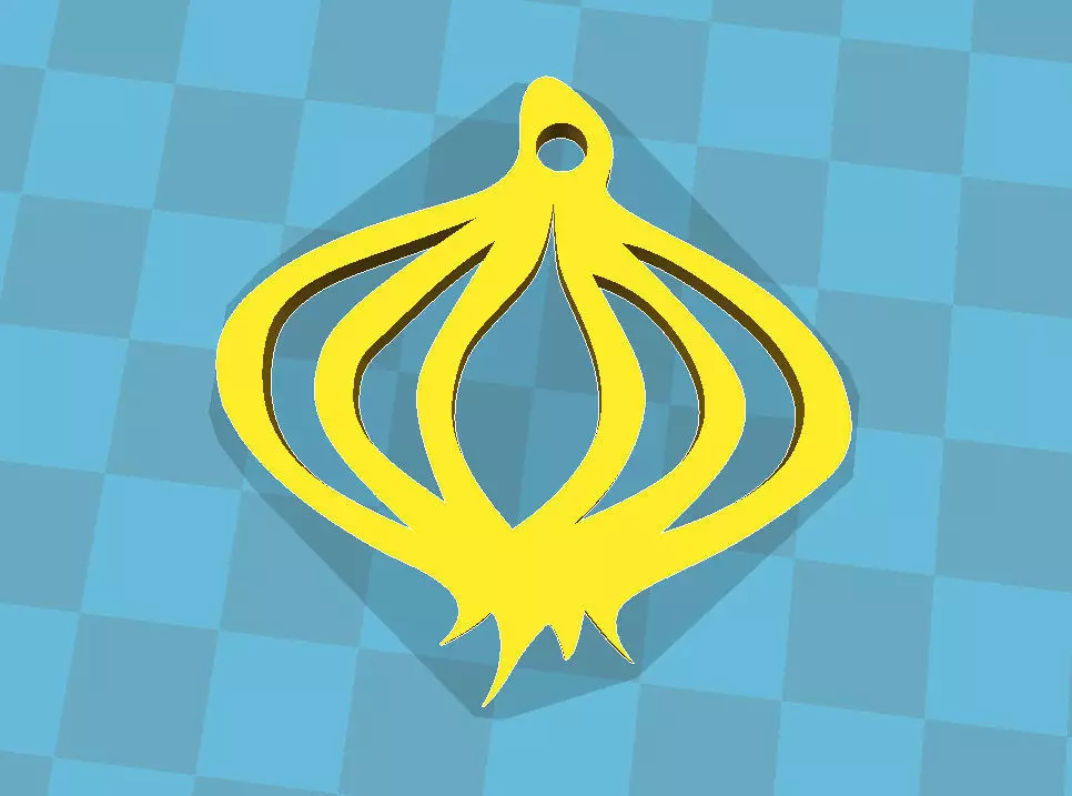 keychains onion 3D print model_0