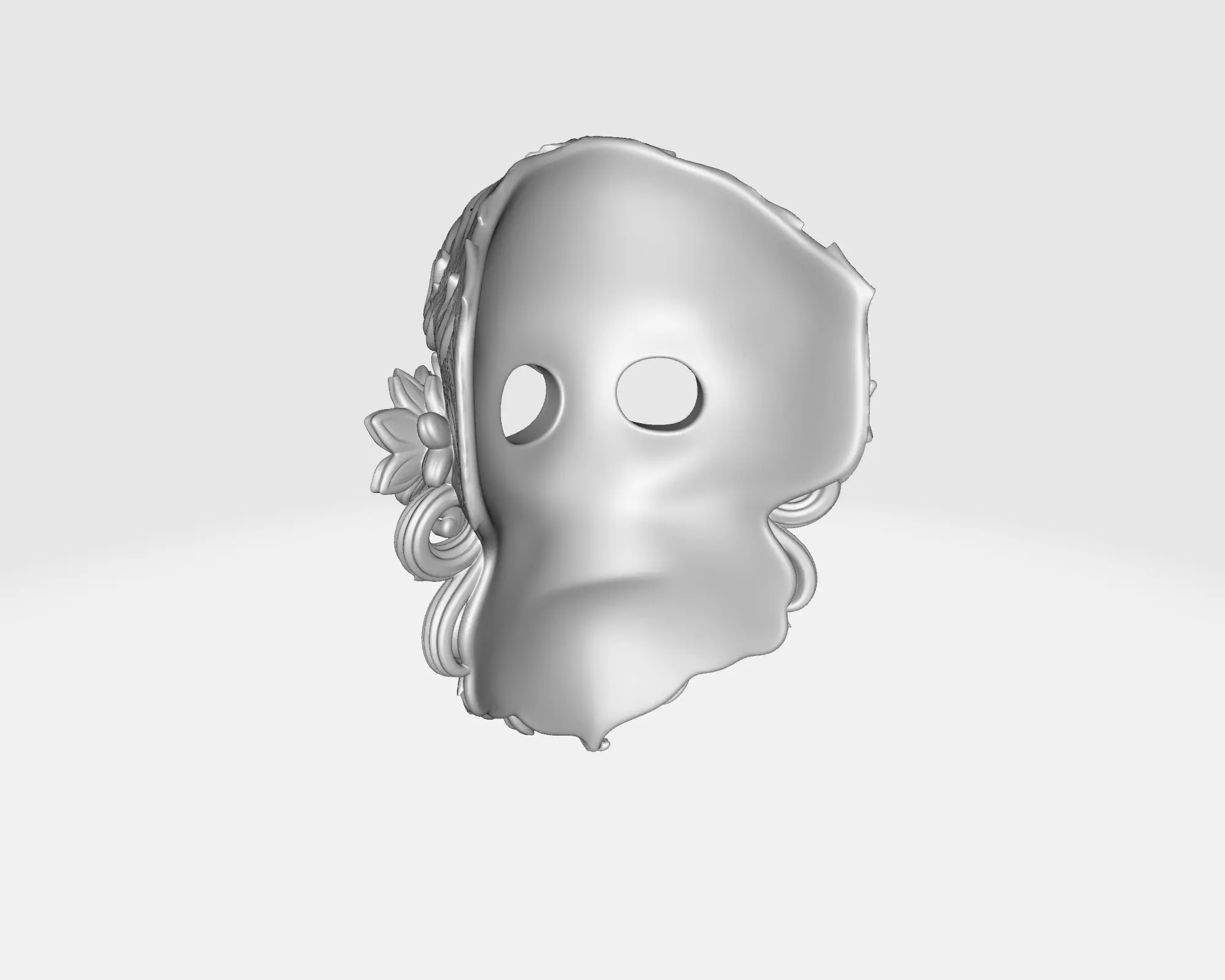 Vibrant Day of the Dead Sugar Skull Mask Colorful Calavera 3D print model_8