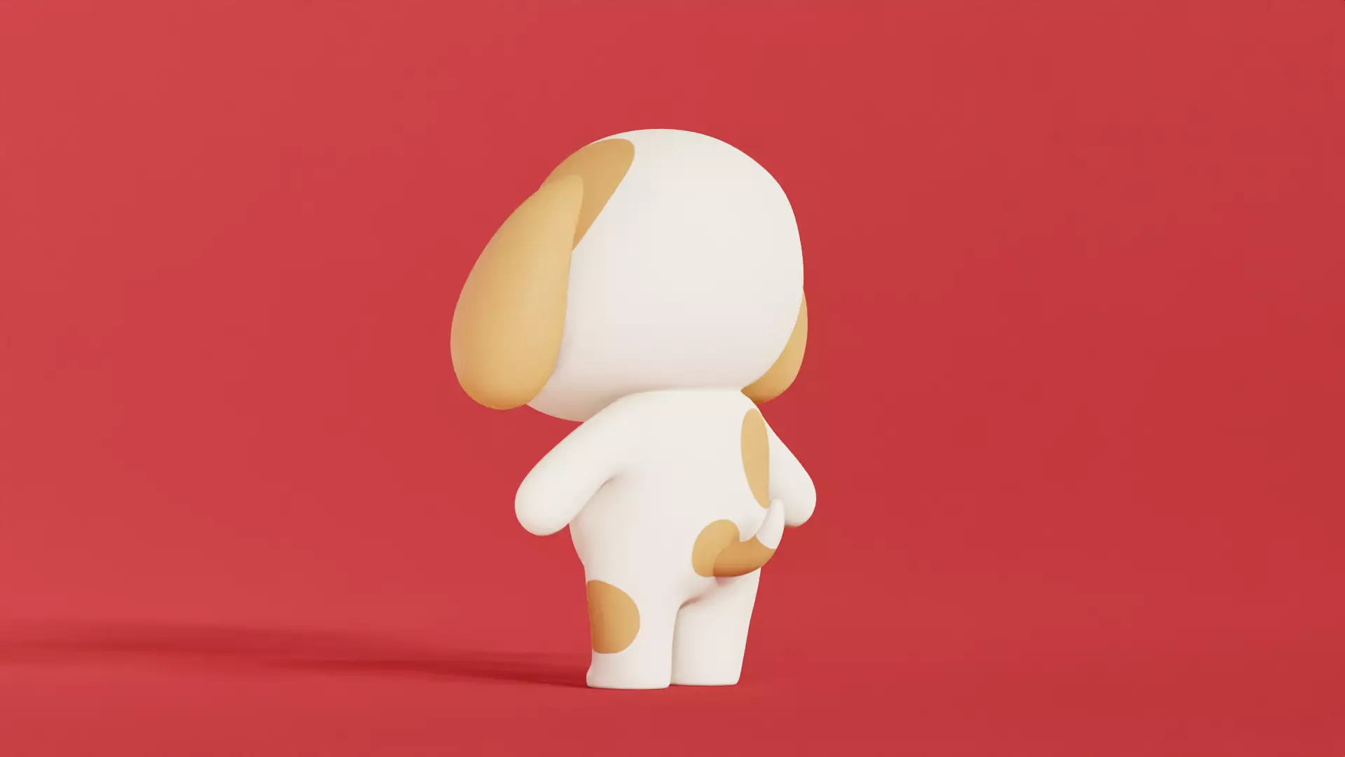 Dog Character Cartoon  Chibi Kawaii  Low-poly 3D model_7