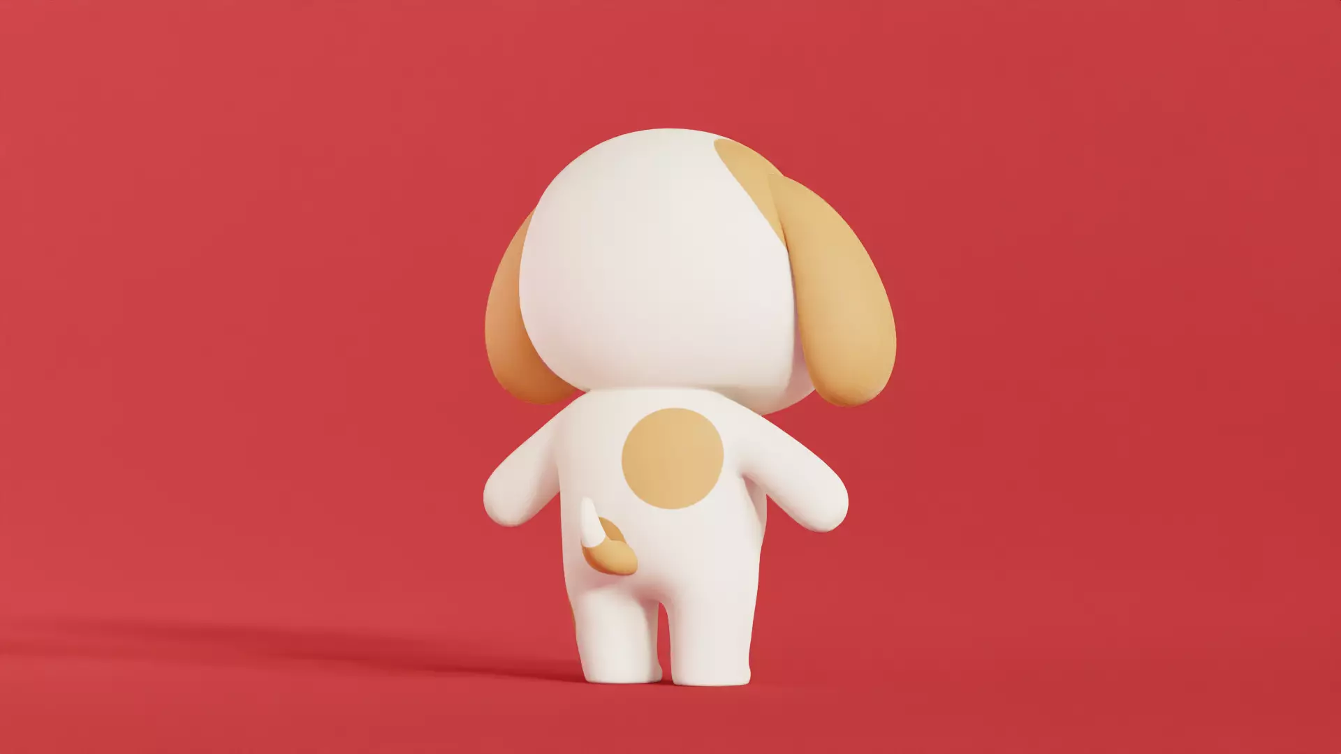Dog Character Cartoon  Chibi Kawaii  Low-poly 3D model_6