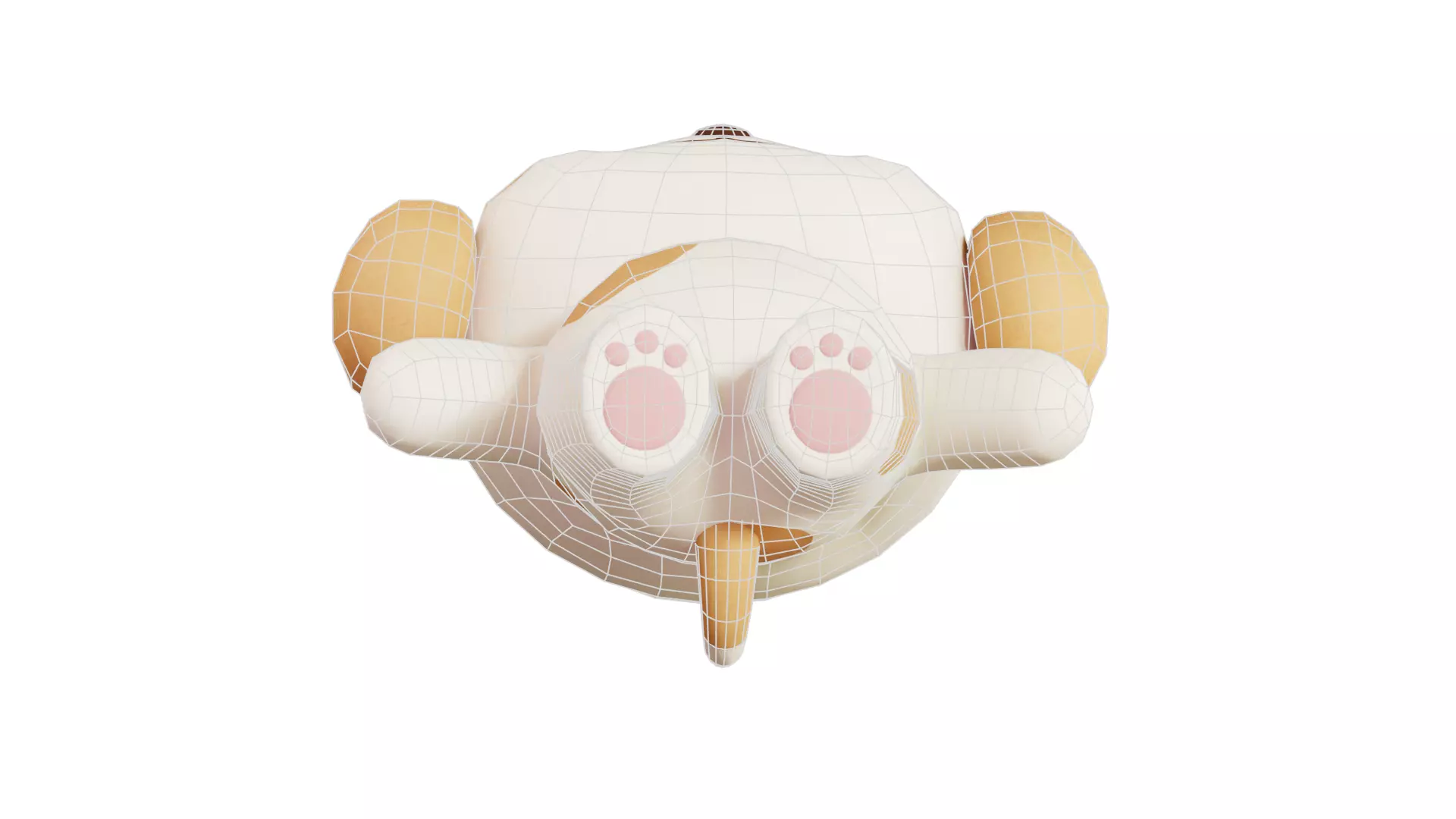 Dog Character Cartoon  Chibi Kawaii  Low-poly 3D model_13