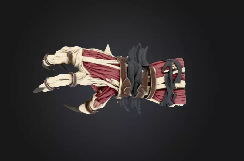 Dreadclaw Gauntlet Low-poly 3D model_13