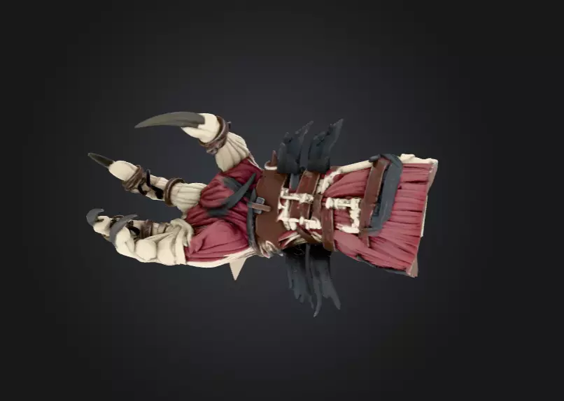 Dreadclaw Gauntlet Low-poly 3D model_14
