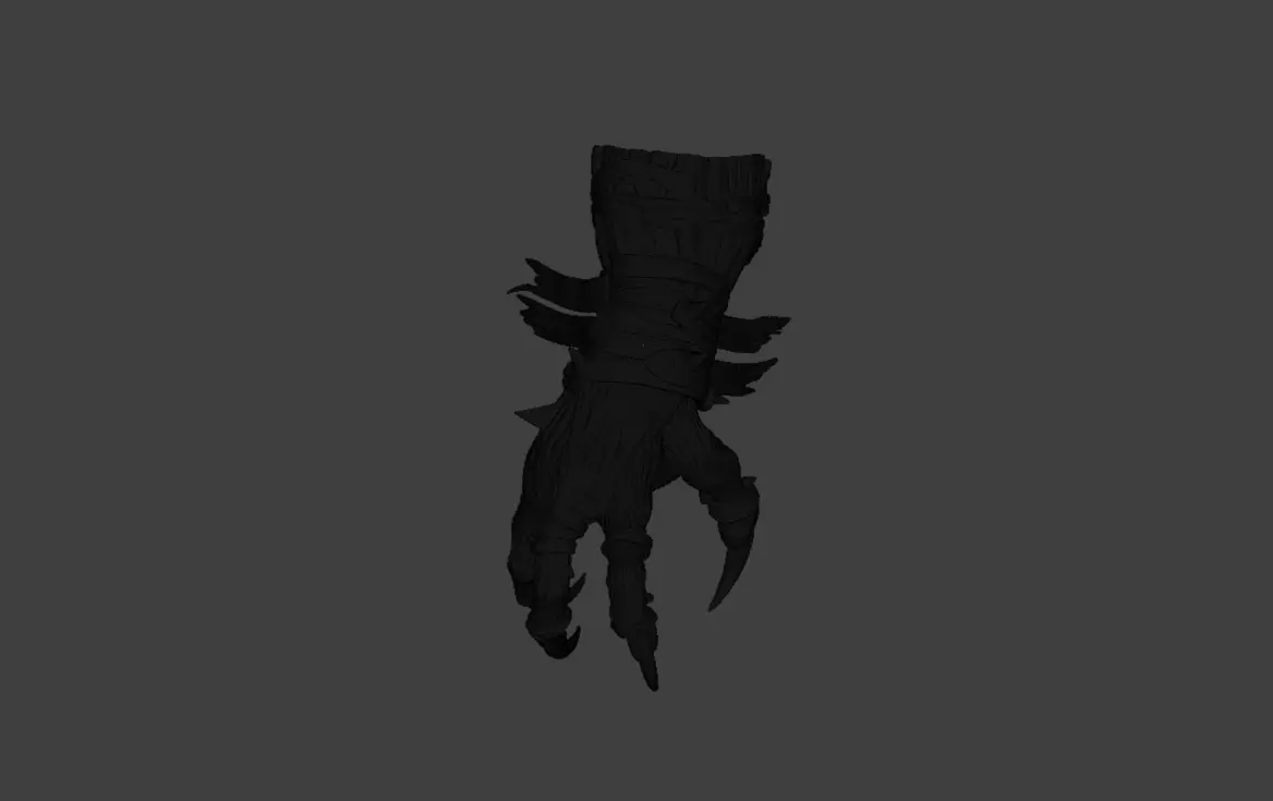 Dreadclaw Gauntlet Low-poly 3D model_26