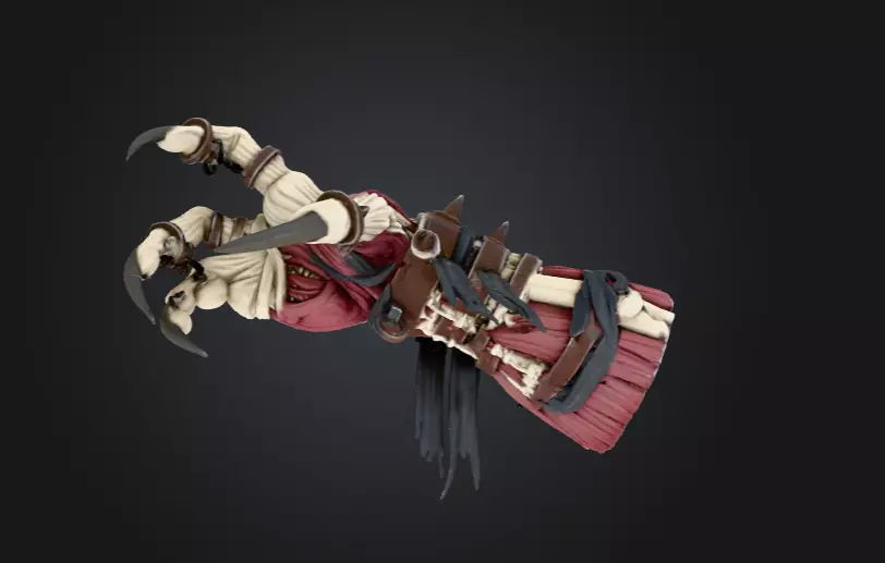 Dreadclaw Gauntlet Low-poly 3D model_7