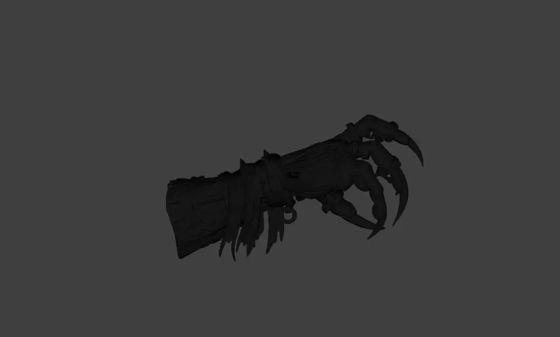 Dreadclaw Gauntlet Low-poly 3D model_25