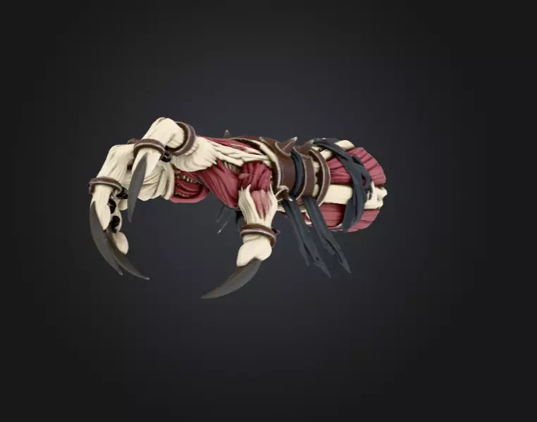 Dreadclaw Gauntlet Low-poly 3D model_12