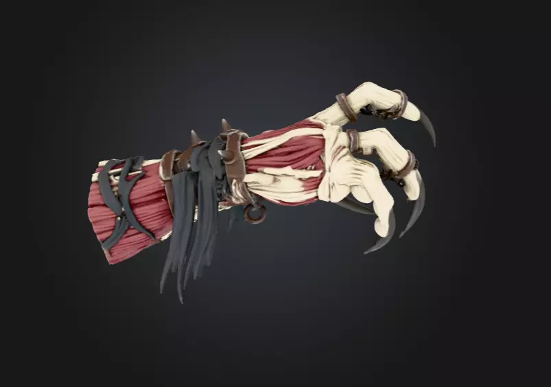 Dreadclaw Gauntlet Low-poly 3D model_4