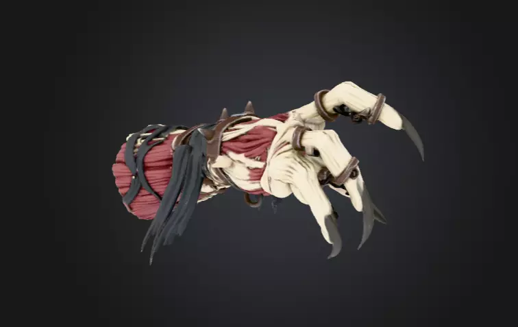 Dreadclaw Gauntlet Low-poly 3D model_3