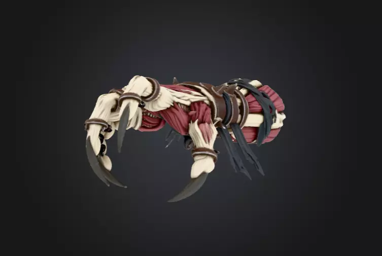 Dreadclaw Gauntlet Low-poly 3D model_1